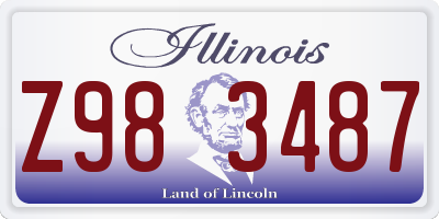 IL license plate Z983487