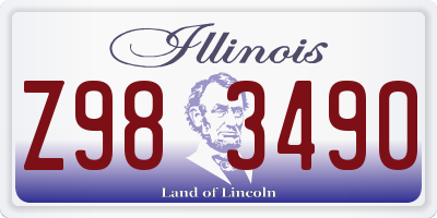 IL license plate Z983490
