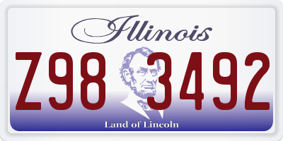 IL license plate Z983492