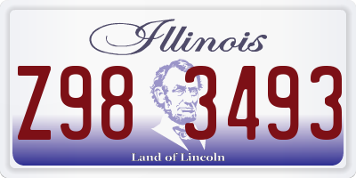 IL license plate Z983493