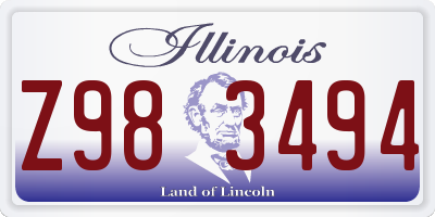 IL license plate Z983494
