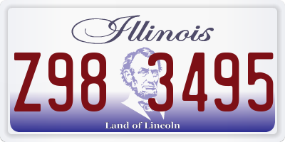 IL license plate Z983495