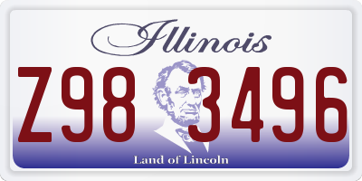 IL license plate Z983496