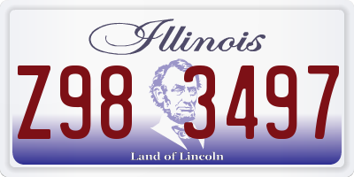 IL license plate Z983497