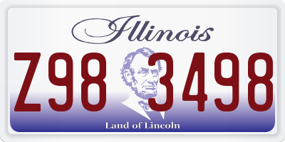 IL license plate Z983498