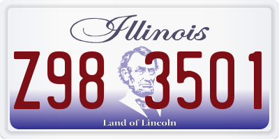 IL license plate Z983501
