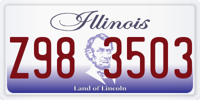 IL license plate Z983503
