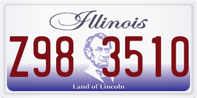 IL license plate Z983510
