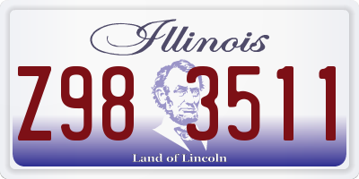 IL license plate Z983511