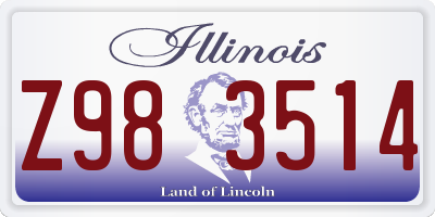 IL license plate Z983514