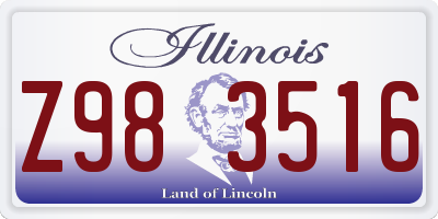 IL license plate Z983516