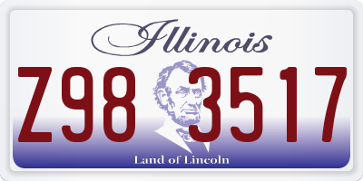 IL license plate Z983517