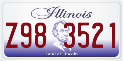 IL license plate Z983521