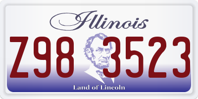 IL license plate Z983523