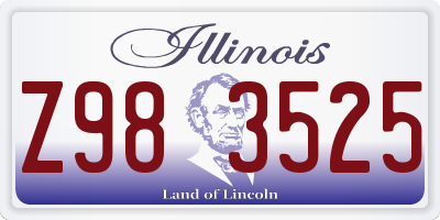 IL license plate Z983525