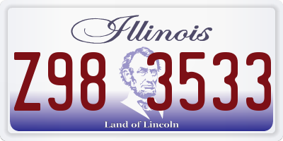 IL license plate Z983533