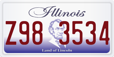 IL license plate Z983534
