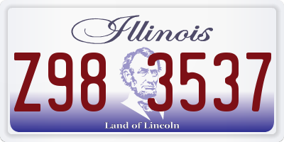 IL license plate Z983537