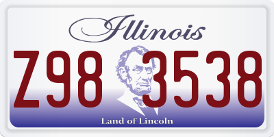 IL license plate Z983538
