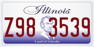 IL license plate Z983539