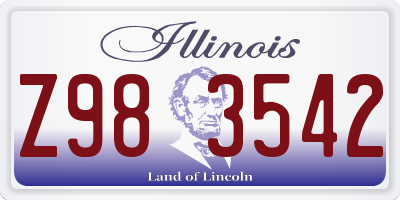 IL license plate Z983542