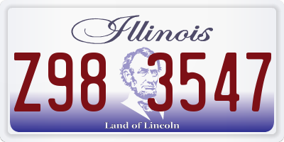 IL license plate Z983547
