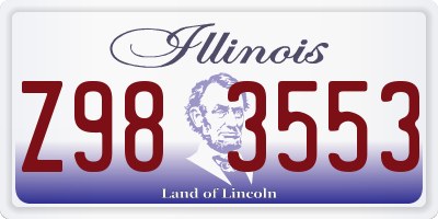 IL license plate Z983553