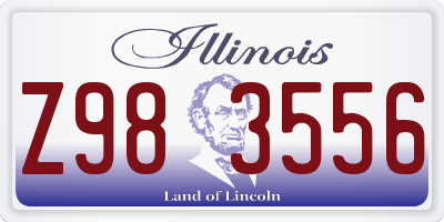 IL license plate Z983556