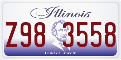 IL license plate Z983558