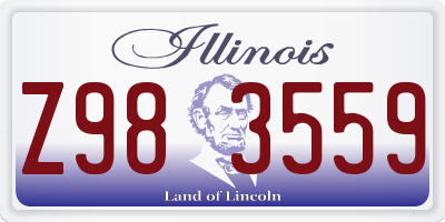 IL license plate Z983559