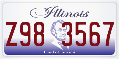 IL license plate Z983567