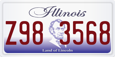 IL license plate Z983568