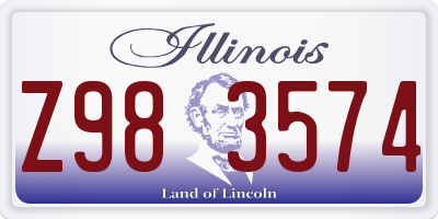 IL license plate Z983574