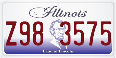 IL license plate Z983575