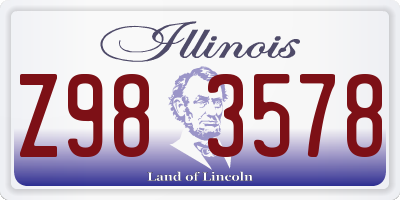 IL license plate Z983578