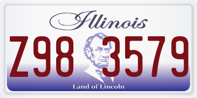 IL license plate Z983579