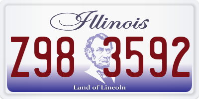 IL license plate Z983592