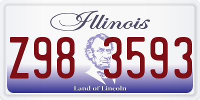 IL license plate Z983593