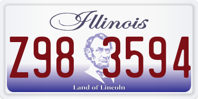 IL license plate Z983594