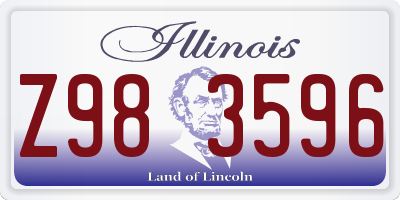 IL license plate Z983596