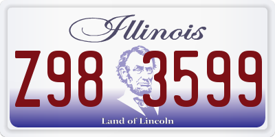 IL license plate Z983599