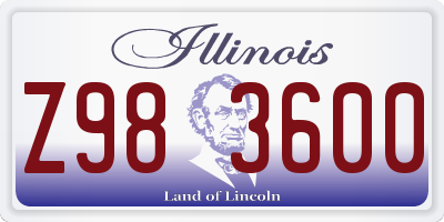 IL license plate Z983600