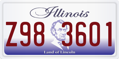 IL license plate Z983601