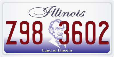 IL license plate Z983602