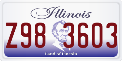 IL license plate Z983603