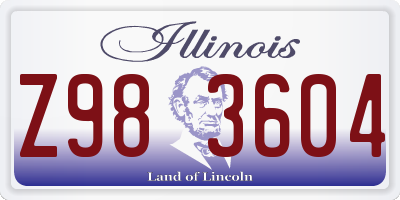 IL license plate Z983604