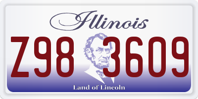 IL license plate Z983609