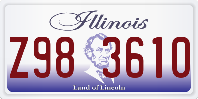 IL license plate Z983610