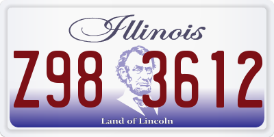 IL license plate Z983612