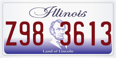 IL license plate Z983613